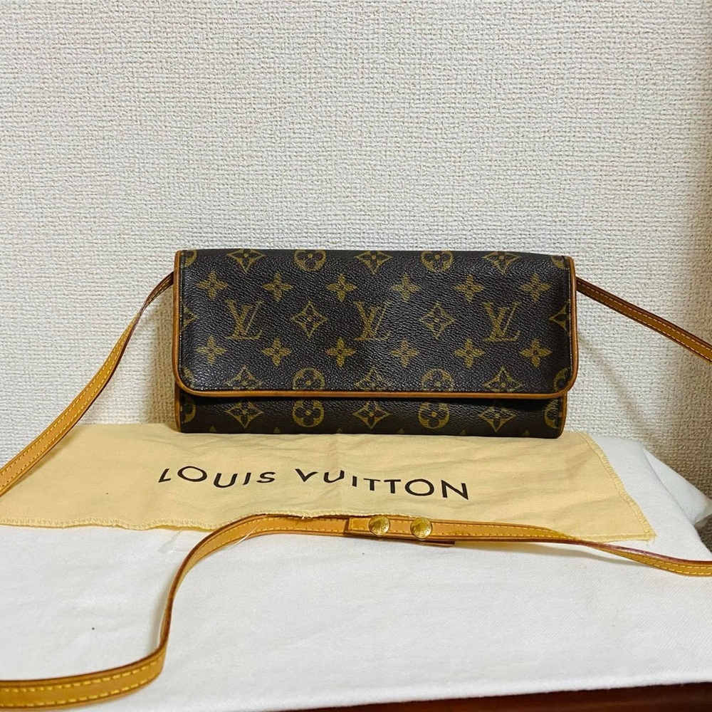Louis Vuitton Black and Gold Monogram Crossbody Bag